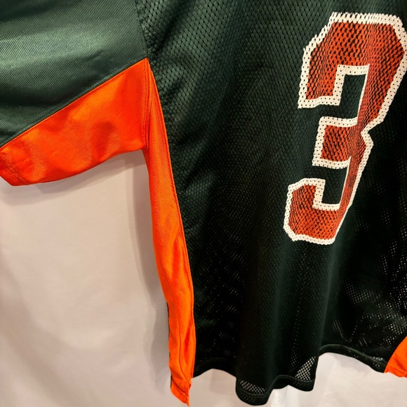 Starter University of Miami UM Miami Hurricanes #3 Football Jersey Size Large - Picture 2 of 16